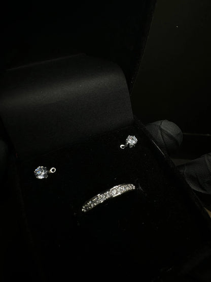Diamond Charm Luxe Set – Pendant, Ring, Bracelet & Earrings